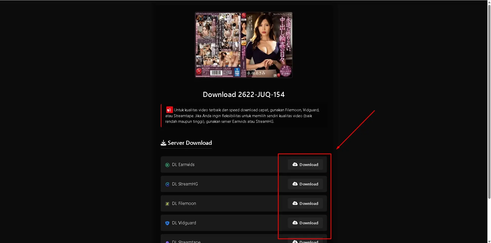 Pilih server download